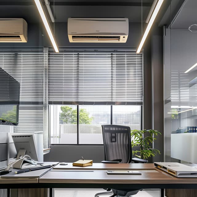 Oficina siendo ventilada por un producto de CFM ventilacion y soluciones